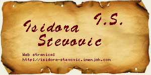 Isidora Stevović vizit kartica